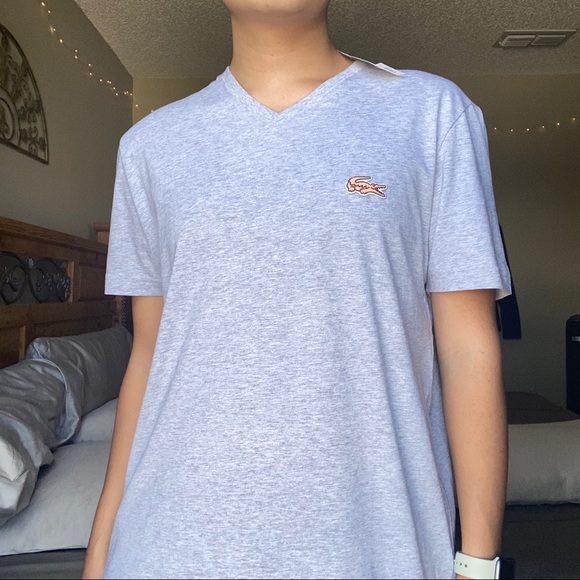 Lacoste Other - 🌀NWT Lacoste Men’s Grey T-Shirt with Orange Croc